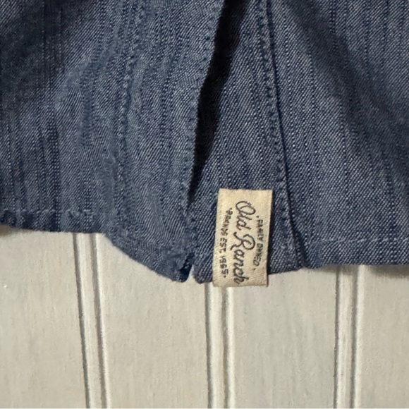 Old Ranch Brand | Rae Women’s Chambray Sleeveless Button Up Y Neck Tank Top XXL - Picture 4 of 8